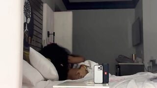*BIRTHDAY SEX* large titty black gets plump ass cheeks clapped for her 21st birthday