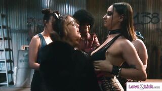 2 all beauty gangs battle it out with lesbo sex.The breasty sweetheart lick facesits and snatch fist when a large boobs mother i'd like to fuck cop shows up.The ladies disrobe her