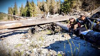 Simone Ryder has to run from a bear during the time that hiking and ran right into Rick Ruff