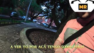 Me ligo una hermosa morena en un parque de medellin