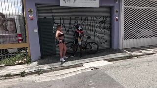 I discovered a sexy golden-haired on the street, took her to my apartment and screwed her nicely with her constricted snatch and butthole