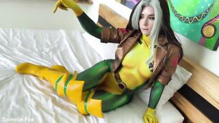 Rogue from the X-Dudes Unfathomable Sucks, FaceSitting, Screws in All Holes and Gets Anal Creampie - Cosplay