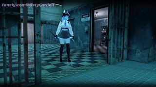 Pink haird flower cutie get's her insides inspected by fox cop - A flowerbed's fate S2 Video 11.5