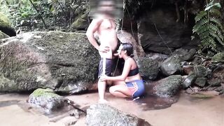 A worthy waterfall has to have blowjobs and anal