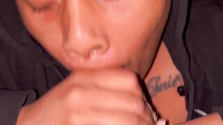 My Ex Coworker gave me sloppy head and let me cum in her throat