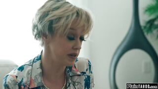 Breasty shrink helps her client out with his touch deprivation