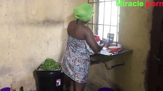 Second kitchen sex with my black cleaner