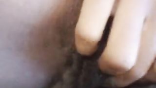 Wet Hairy Pussy Play on Patio