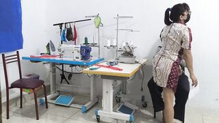 intensive seduction in the sewing workshop