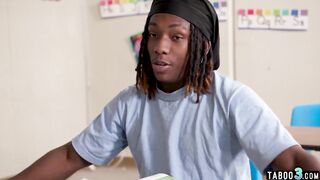 Shocked blond older teacher Lolly Dames can not resist her students BBC