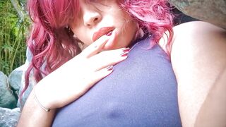 I'd love to have your hard, palpitating dick between my breasts.