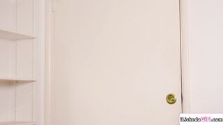 Black lesbo cunt licking her large breasts slut in the office