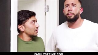 Natural Large Boobs Latin chick Teen Step Daughter Family Sex W/ Step Daddy And Step Brother