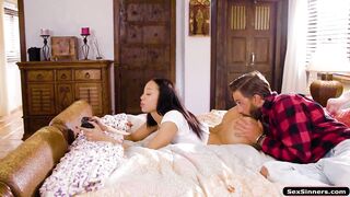 SexSinners.com - Black teen lets her bros ally take off her pants and rim her large butt.This guy anal bangs the ebony honeys booty and this babe gives an ass2mouth oral job