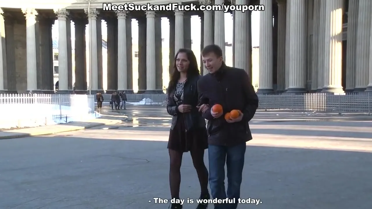 Free Hot stranger porn sex started with the oranges Porn Video
