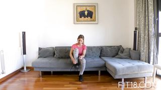 Bellydancing Dutch Girl Comes In For Fitness Casting