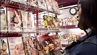 Fucked the horny chick in the porn shop