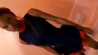 Black Cheerleader Skinny Teen Gir