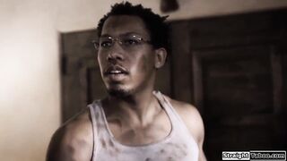 Ebony chap acts as doctor so this guy can screw a blind angel.That guy fingers her pussy for a physical exam and licks it.The virgin teen is drilled and sucks his knob