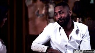 StraightTaboo.com - Small oriental gal seduces a married ebony stud and cheats on her spouse.They kiss and the tiny boobs brunette hair sucks his large rod.Then this babe gets drilled