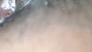 Black big beautiful woman back stroked and creampied