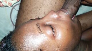 Sexy Black Gal Came By With The Tongue Action Look How Unfathomable Her Cheeks Sinks In Wonderful Hot Lips Sucking - Jhodez1