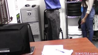 Black teen Shoplifter, Tori Montana screwed hard by Officer