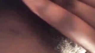Black plays with cunt