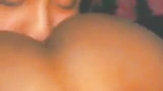 Black ass drilling ebony guy and sucking from behind