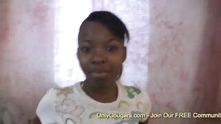 Ponytail ebony hotty suck old weenie