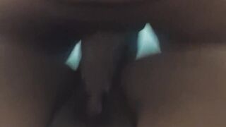 Black Ebony step mama mother I'd like to fuck shares Couch BBC creampie Spunk flow close up