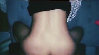 Taut Snatch Black taking Large Ramrod