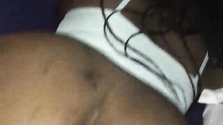 Black large butt bangs during the time that bf on the phone