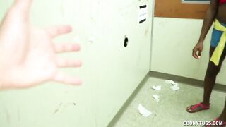 Hot Black Enjoys Jerking This White Weenie