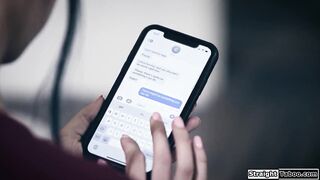 Tiny brunette hair asks her husbands ebony stepbrother to bang her to get preggo.They kiss and the petite boobs hottie sucks his large knob.Then this chab screws her