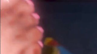 Hawt cum pink FootJob