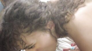 Stepfather RAY EBONY Stretches out his Stepdaughter and her pleasant ally jointly.