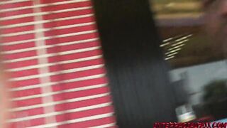 Golden-haired gal Sarah Sunn goes with a ebony stud for large ebony schlong anal interracial