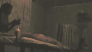 Black Massage Therapy Interracial Screw Caught on Webcam