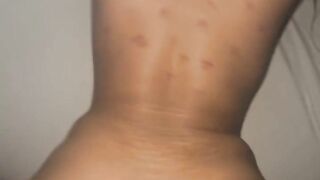 Cute eighteen year old lightskin Black takes backshots doggy position