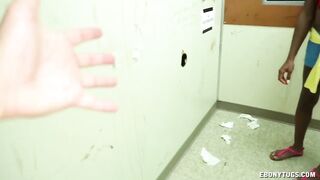 Hawt Black Enjoys Jerking This White Dong