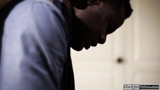 Teen stepdaughter finds out ebony stepdad lost his job and asks him to screw her.That guy facefucks her and they 69.The tiny honey is fastened up n fucked coarse