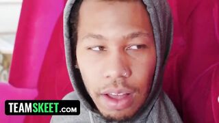 Sexy Honey With Ideal Titties Needs Large Ebony Dick To Stretch Her Up