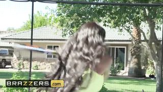Two busty milfs take advantage of young big cocked creep - Brazzers