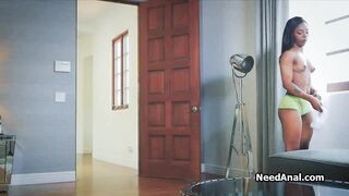 Wild anal with lustful ebony teen