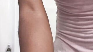 Soaked vs. Dry Try On in Soft Pink Nightgown.