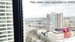 Flashing Pierced Teats in Elevator