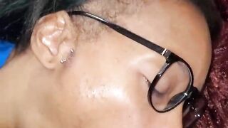 Black wench receives facial