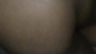 Ejaculation on black gf booty