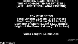 Rebecca Ebony Testing The Handmade "Impaler" Size L (With Supplementary Anal Fisting) TWT075